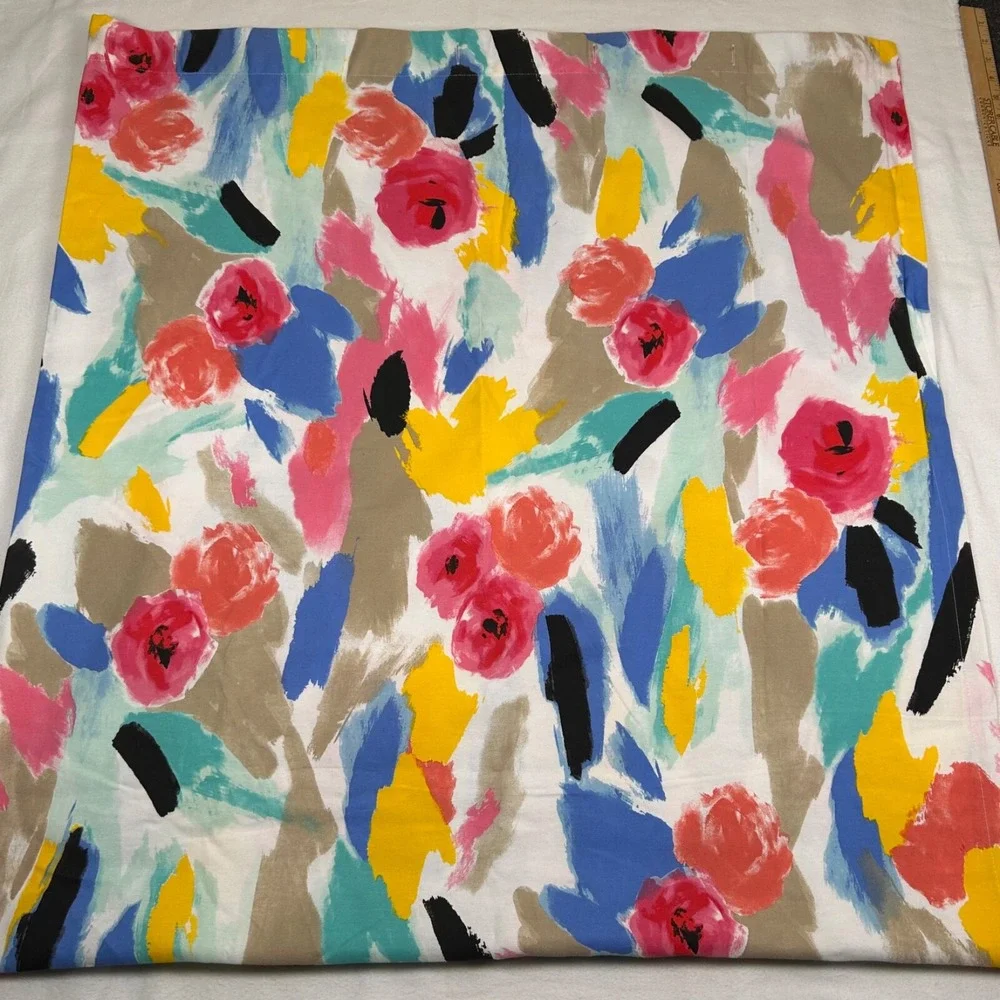 Kate Spade‎ Shower Curtain Spring Floral Watercolor Fabric 68x72 Colorful EUC